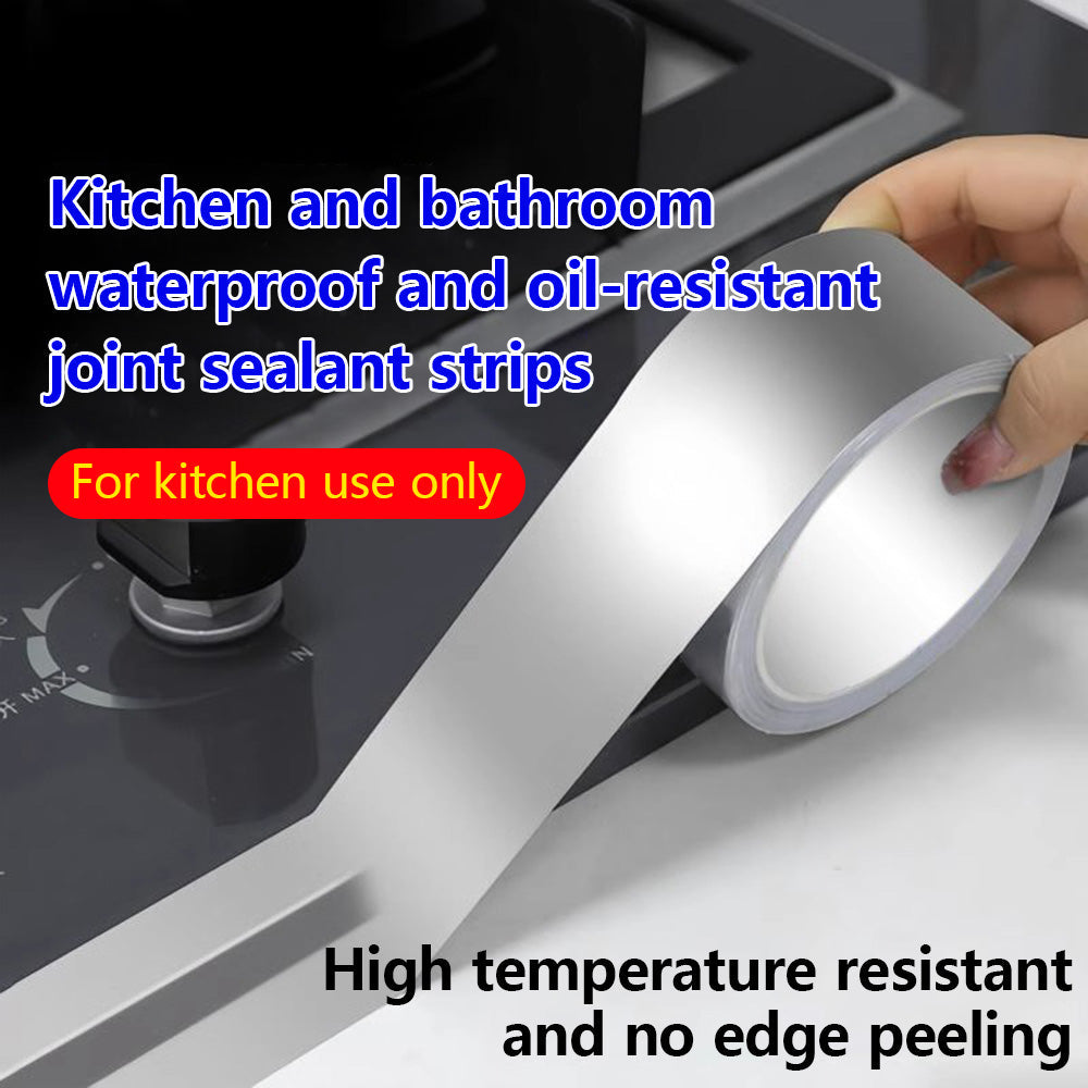 Seam-strip for kitchen, waterproof, anti-mold, anti-oil, countertop with widened and thickened design, resistant to high temperatures